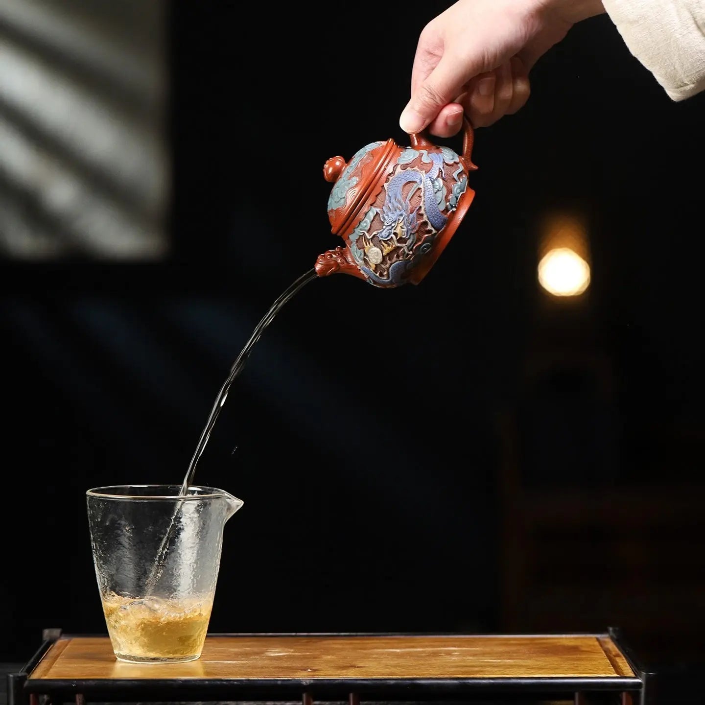 Fu Diao Pan Hu 210cc - Yixing Handmade Teapot 江苏宜兴