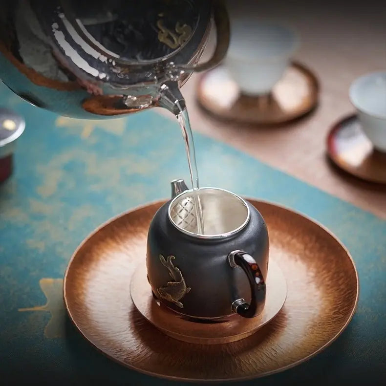 Fu Gui You Yu 150cc - Handmade silver pot zycschina