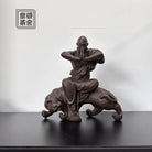 Fu Hu Luo Han - Zisha Sculpture zycschina