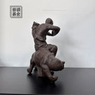 Fu Hu Luo Han - Zisha Sculpture zycschina