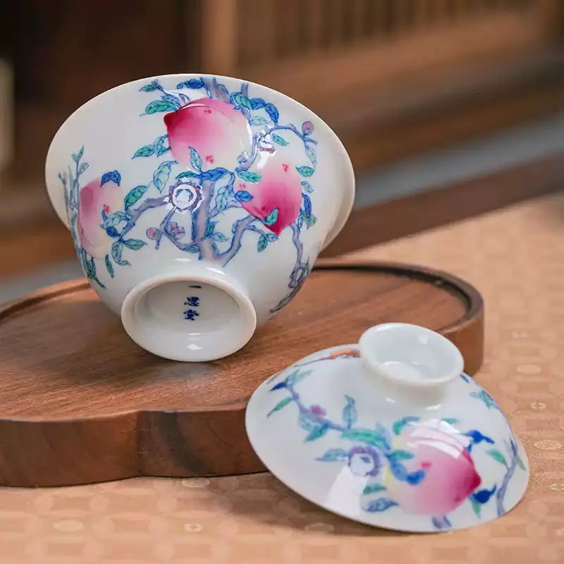 Fu Shou Mian Mian - Jing De Zhen Porcelain Gaiwan zycschina