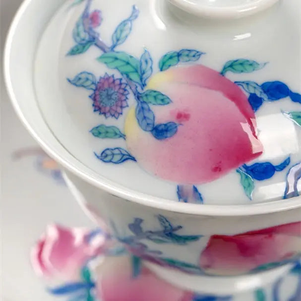 Fu Shou Mian Mian - Jing De Zhen Porcelain Gaiwan zycschina