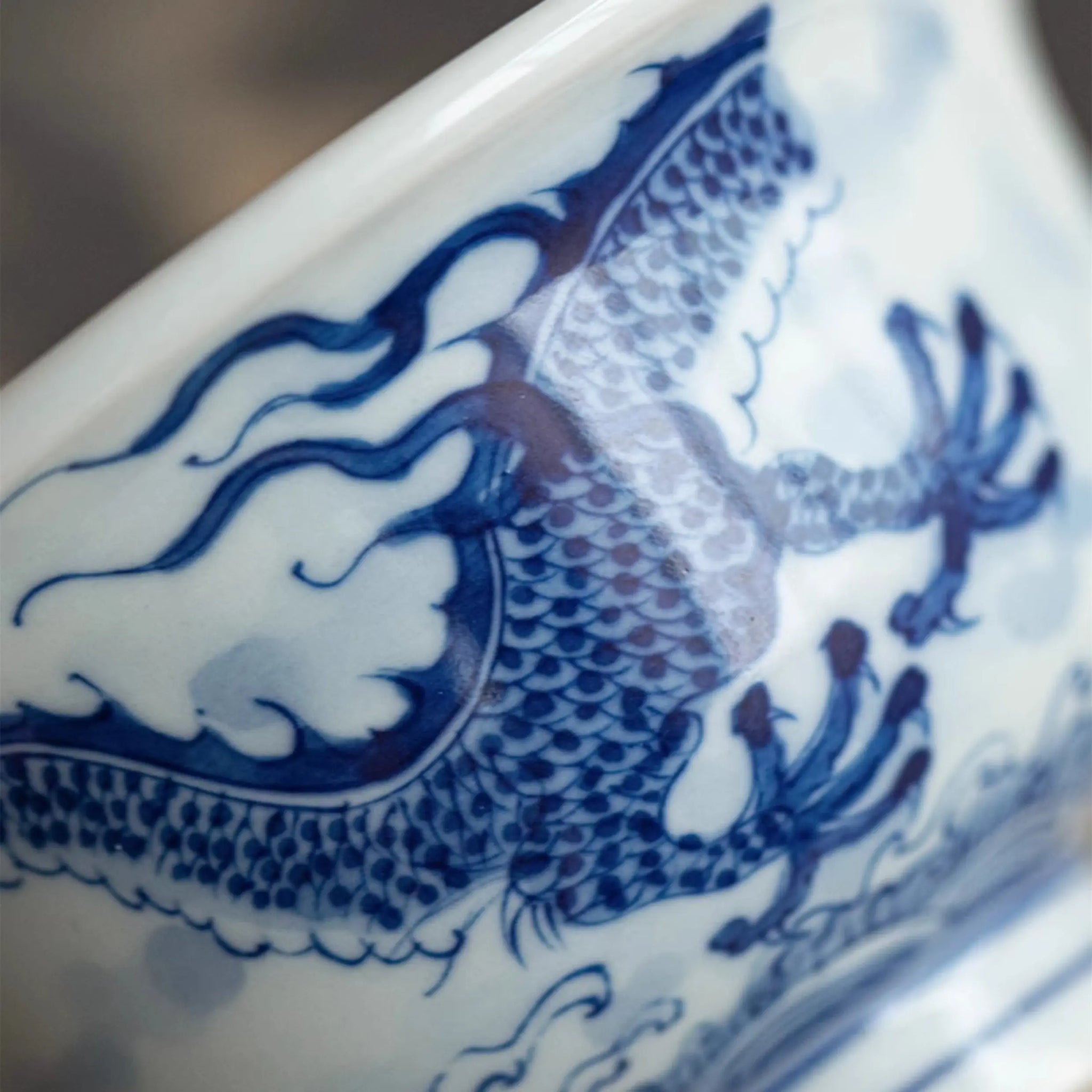 Guo Qiang Xiang Yun Long Wen - Porcelain Teacup zycschina