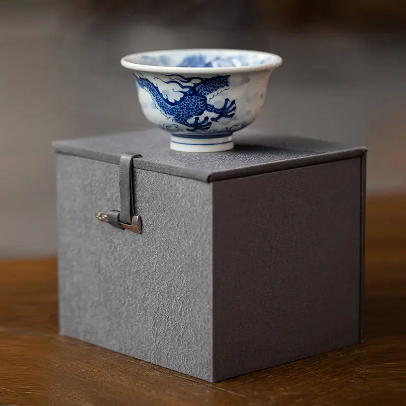 Guo Qiang Xiang Yun Long Wen - Porcelain Teacup zycschina