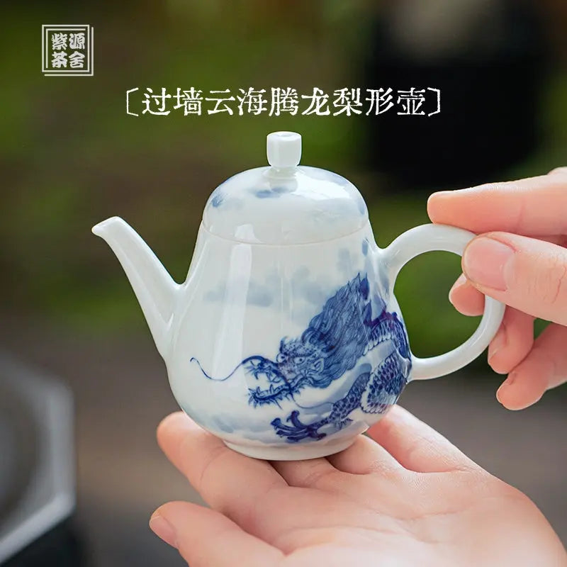 Guo Qiang Yun Hai Teng Long - Jing De Zhen Porcelain Teapot zycschina