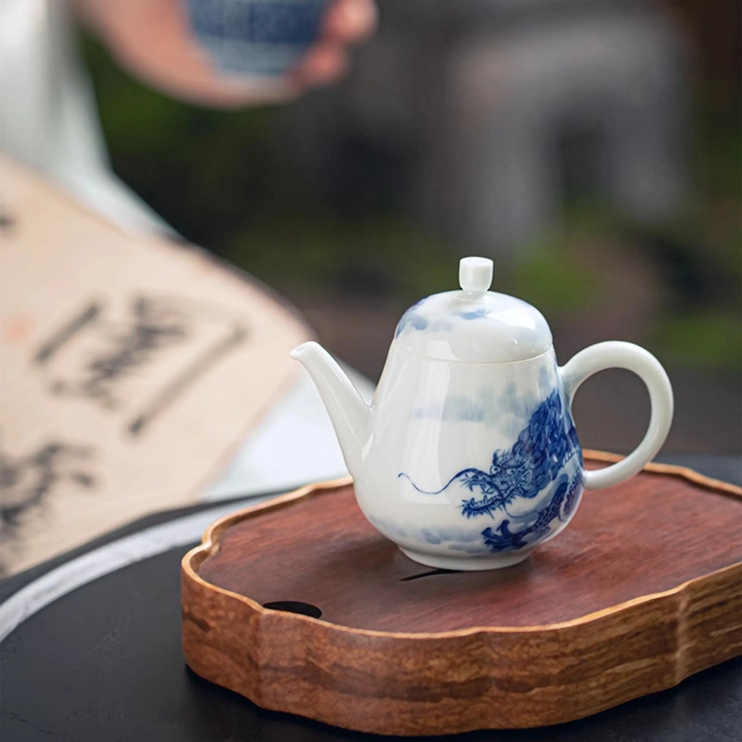 Guo Qiang Yun Hai Teng Long - Jing De Zhen Porcelain Teapot zycschina