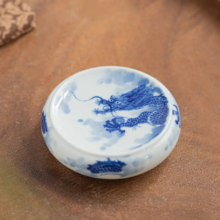 Guo Qiang Yun Long Wen - Jing De Zhen Porcelain Tea Lid Rest zycschina