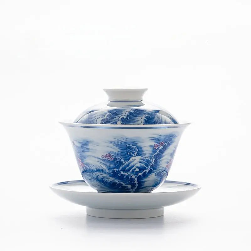 Hai Shang Hua 150cc - Jing De Zhen Porcelain Gaiwan zycschina