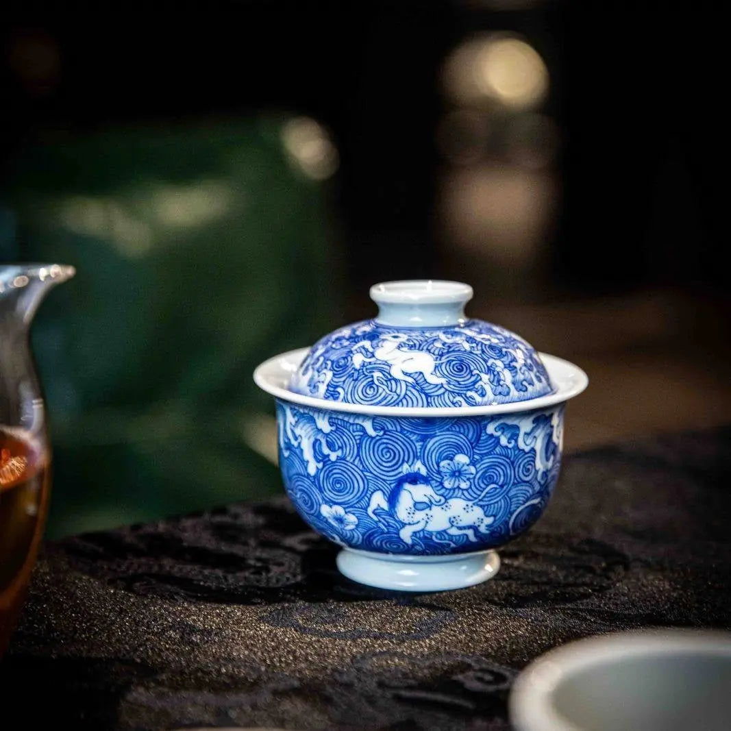 Hai Shou 110cc - Jing De Zhen Porcelain Gaiwan zycschina