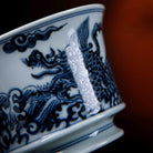 Hai Shui Long Wen 150cc - Jing De Zhen Porcelain Gaiwan zycschina