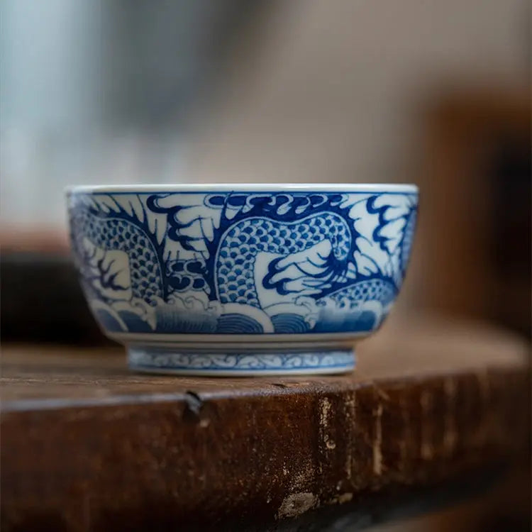 Hai Shui Long Wen - Jing De Zhen Porcelain Teacup zycschina