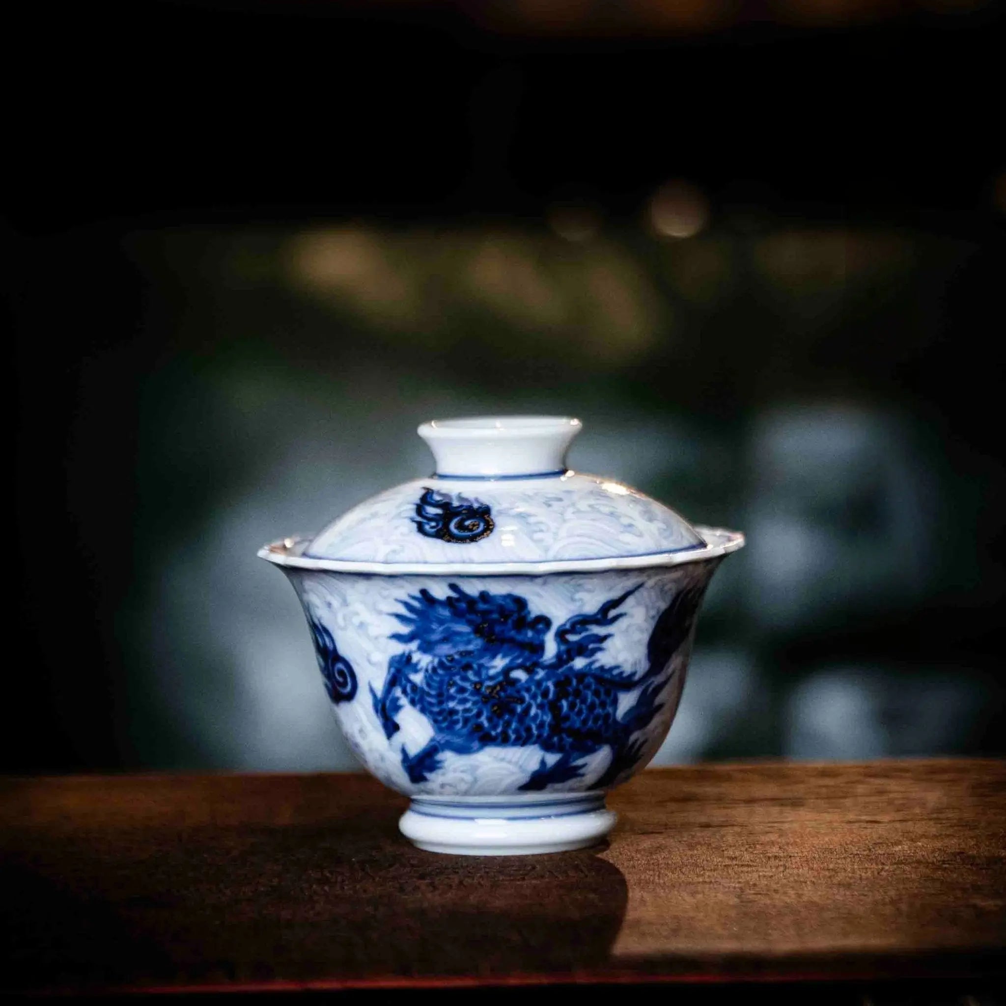 Hai Shui Qi Lin 100cc - Jing De Zhen Porcelain Gaiwan zycschina