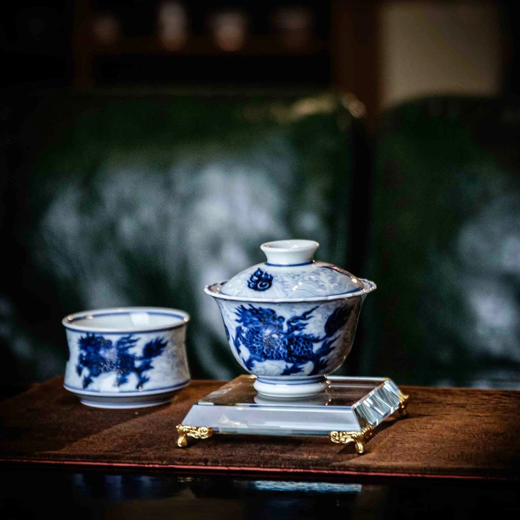 Hai Shui Qi Lin 100cc - Jing De Zhen Porcelain Gaiwan zycschina
