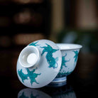 Hai Shui Yu Wen 150cc - Jing De Zhen Porcelain Gaiwan zycschina