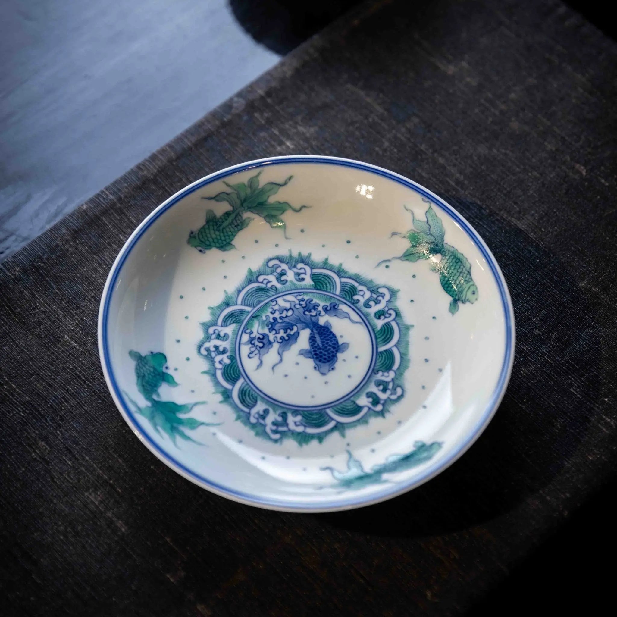 Hai Shui Yu Wen 150cc - Jing De Zhen Porcelain Gaiwan zycschina