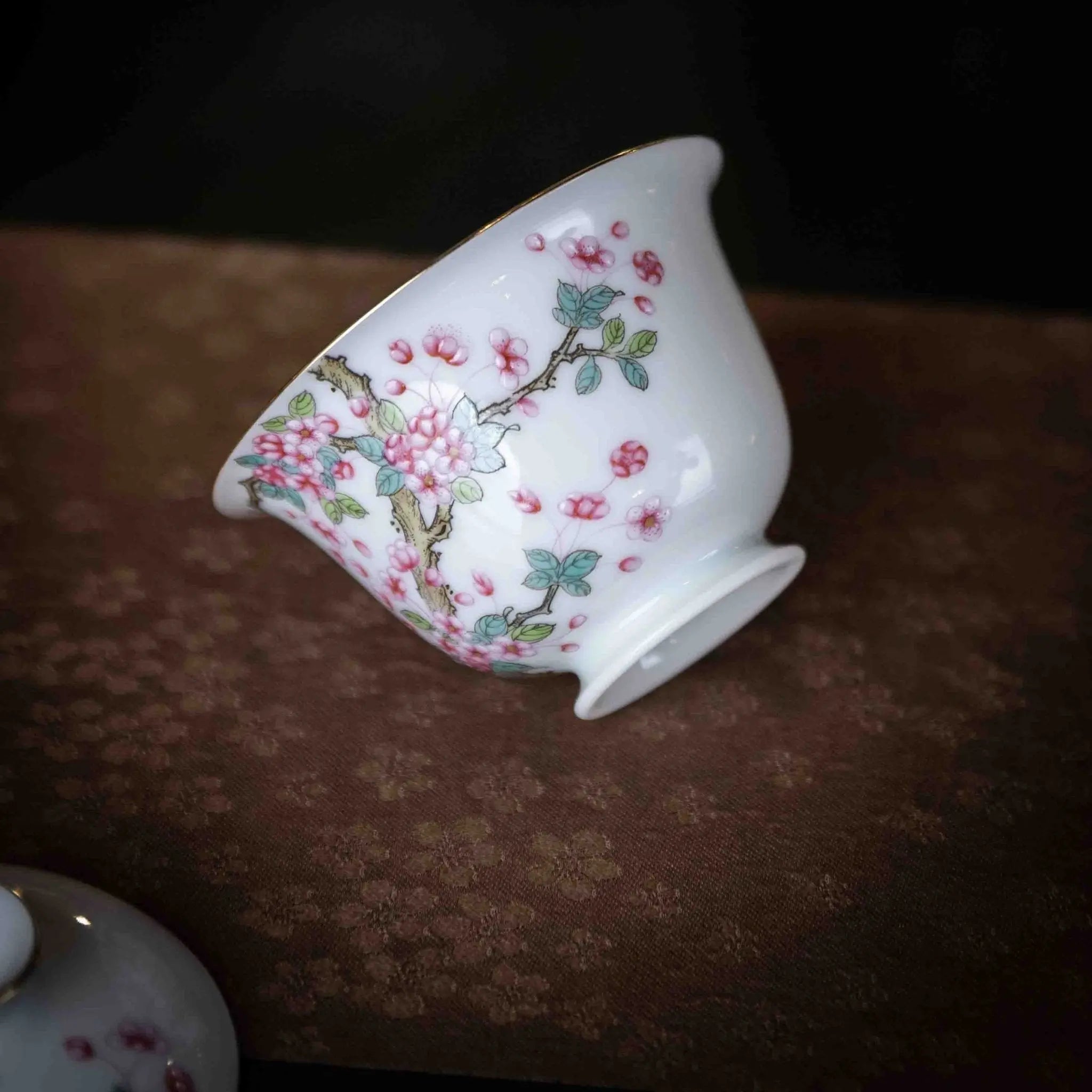 Hai Tang Hua 110cc - Jing De Zhen Porcelain Gaiwan zycschina