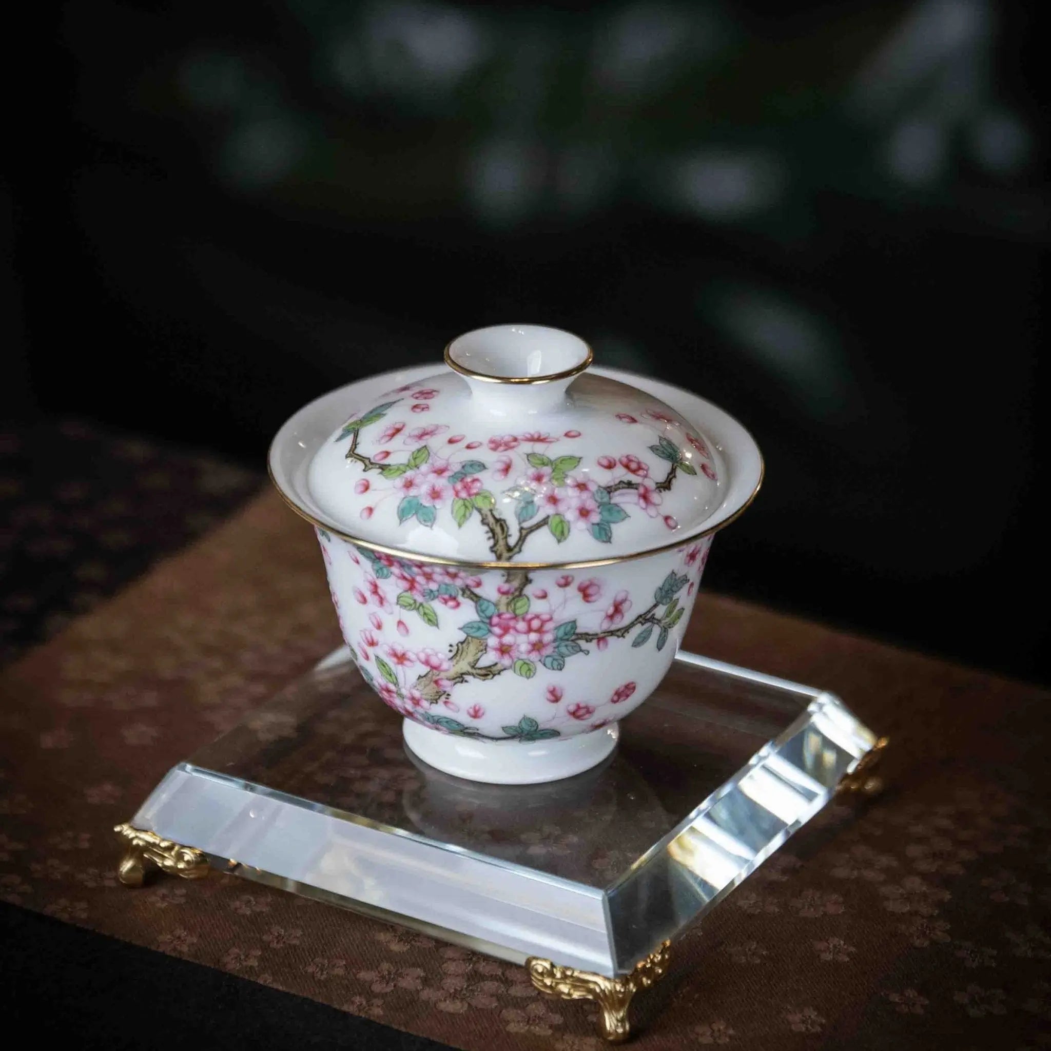 Hai Tang Hua 110cc - Jing De Zhen Porcelain Gaiwan zycschina