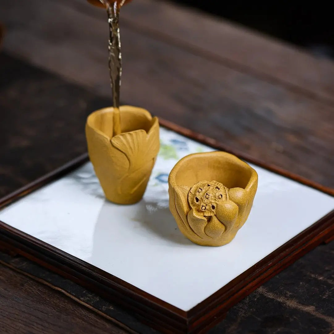 Hao Yun Lian Lian & Feng Ye 70~90cc - Yixing Handmade Teacup 江苏宜兴