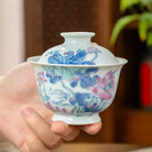 He Hua Lian Chi - Jing De Zhen Porcelain Gaiwan zycschina