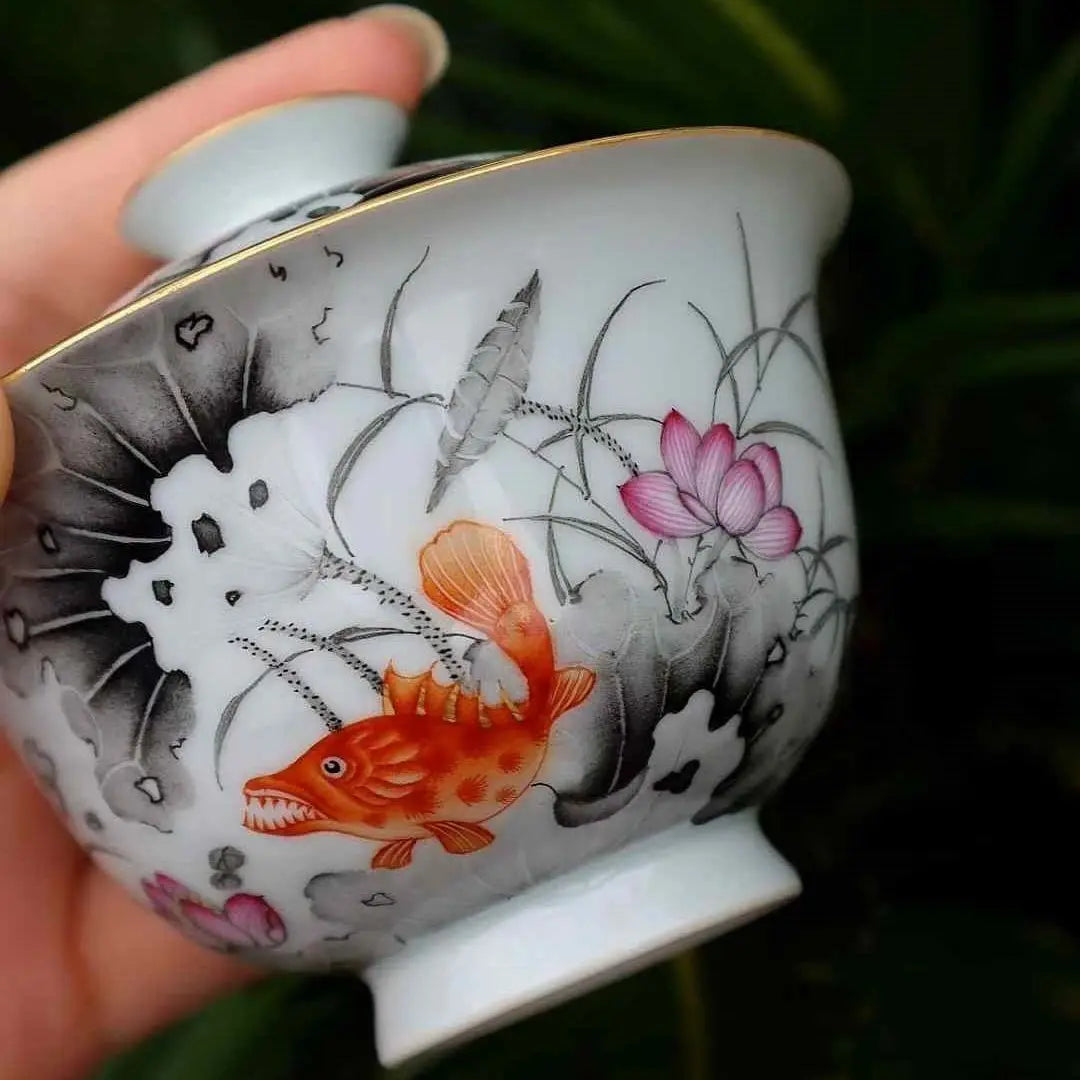 He Wei Gui 100cc - Jing De Zhen Porcelain Gaiwan zycschina