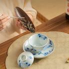 Hu Die Xiu Qiu Hua - Jing De Zhen Porcelain Gaiwan zycschina