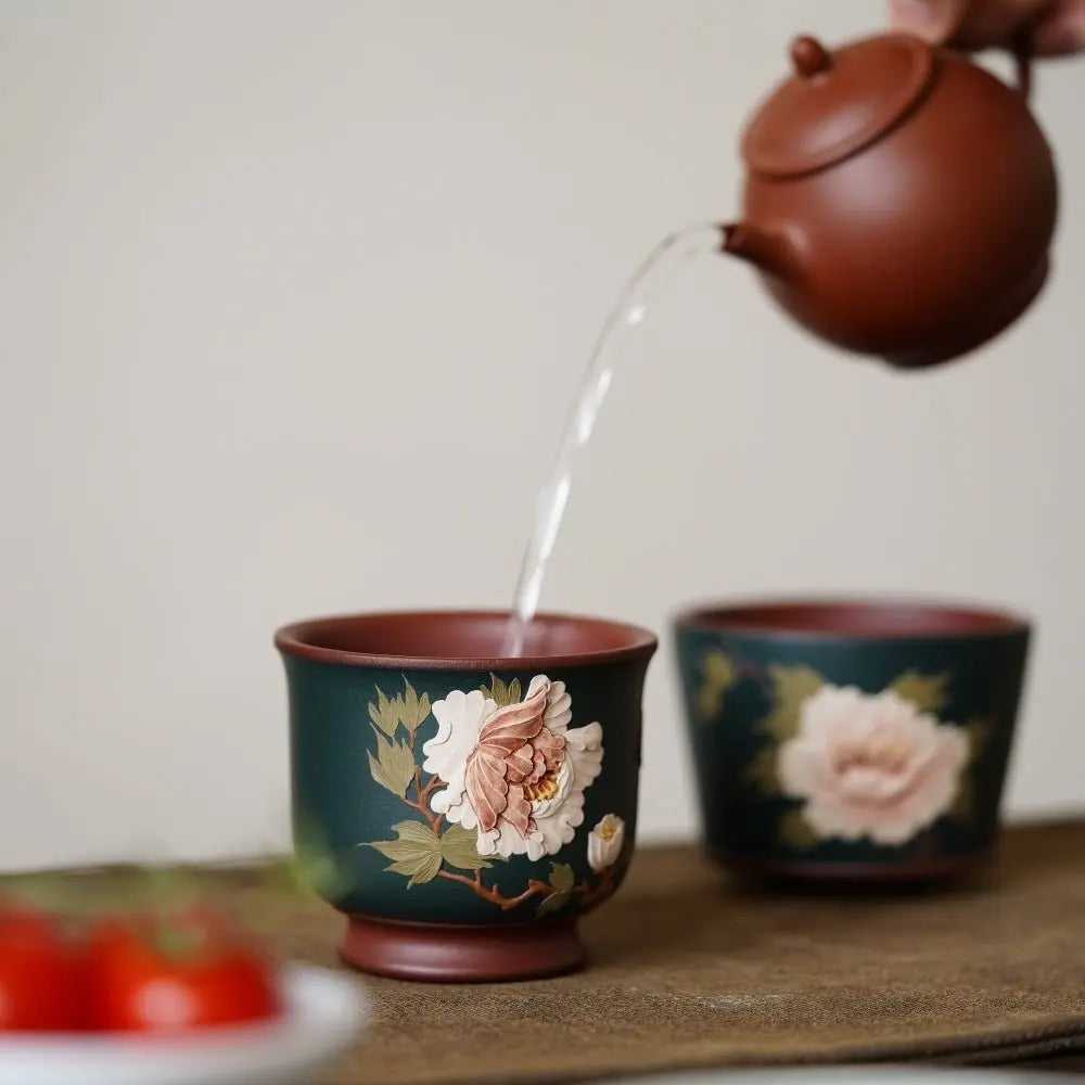 Hua Kai Fu Gui 120cc - Yixing Handmade Teacup 江苏宜兴