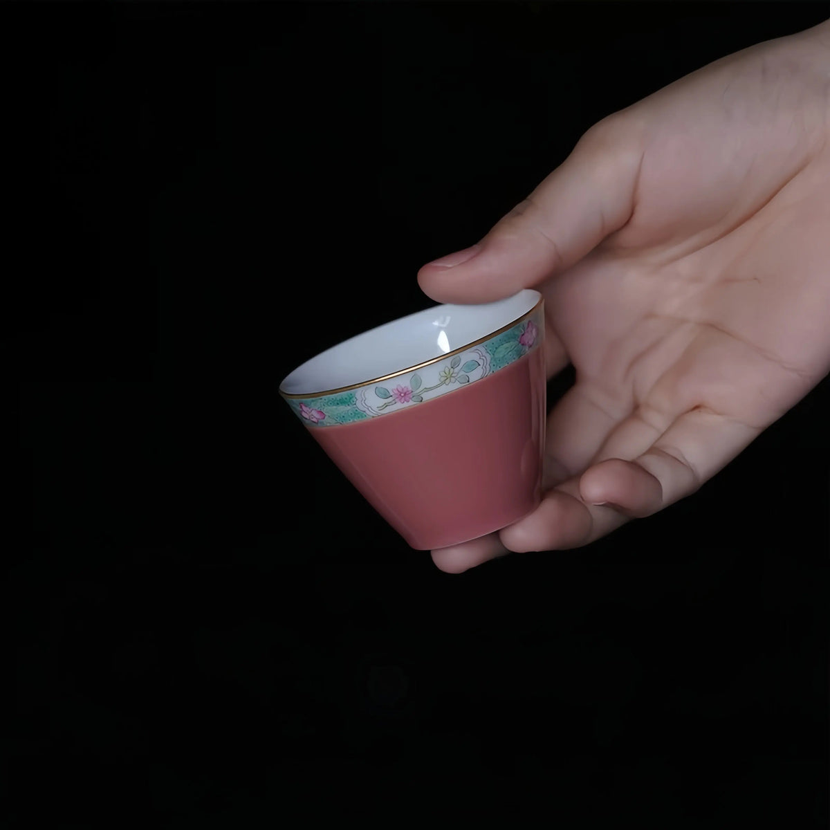 Jiang Sha Hua Cao 140cc - Jingdezhen Porcelain Gaiwan zycschina