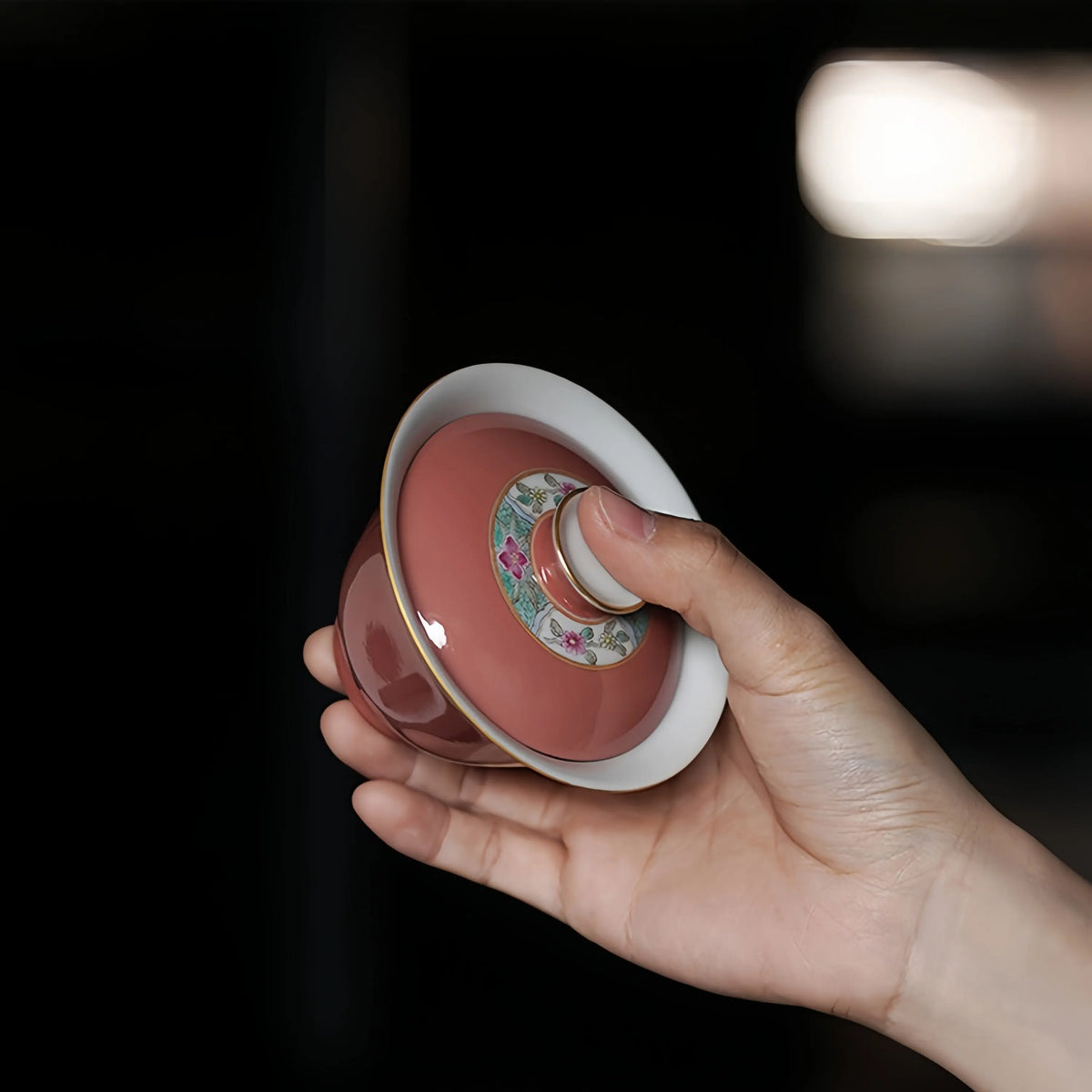 Jiang Sha Hua Cao 140cc - Jingdezhen Porcelain Gaiwan zycschina