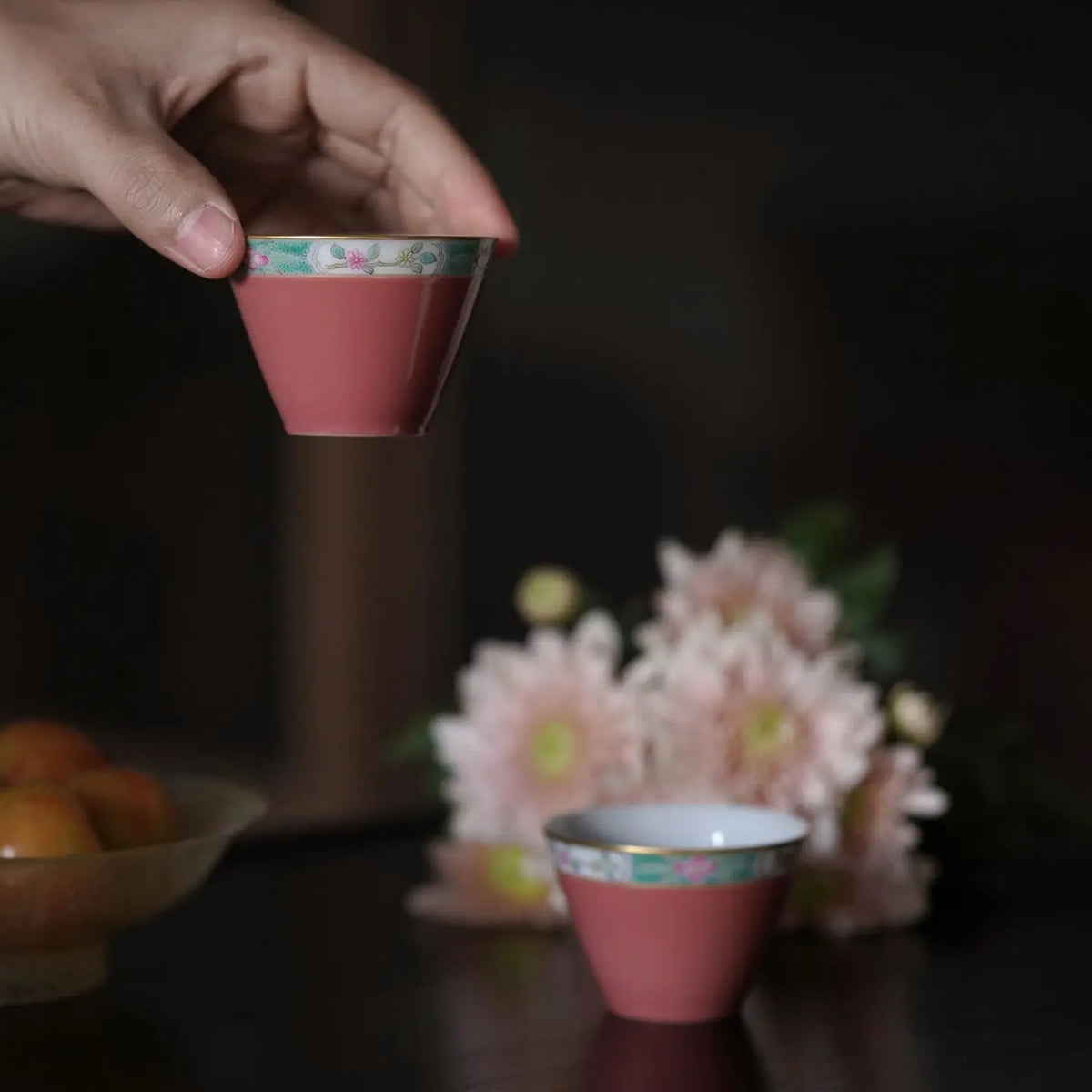 Jiang Sha Hua Cao 140cc - Jingdezhen Porcelain Gaiwan zycschina