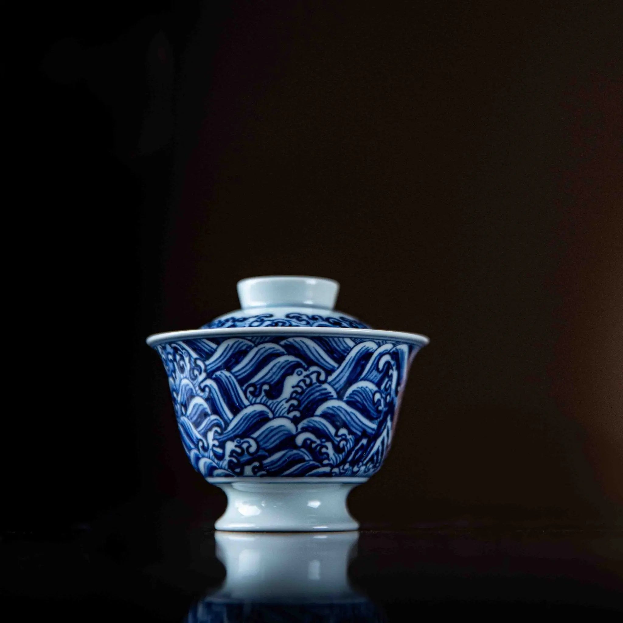Jiang Ya Hai Shui 75cc - Jing De Zhen Porcelain Gaiwan zycschina