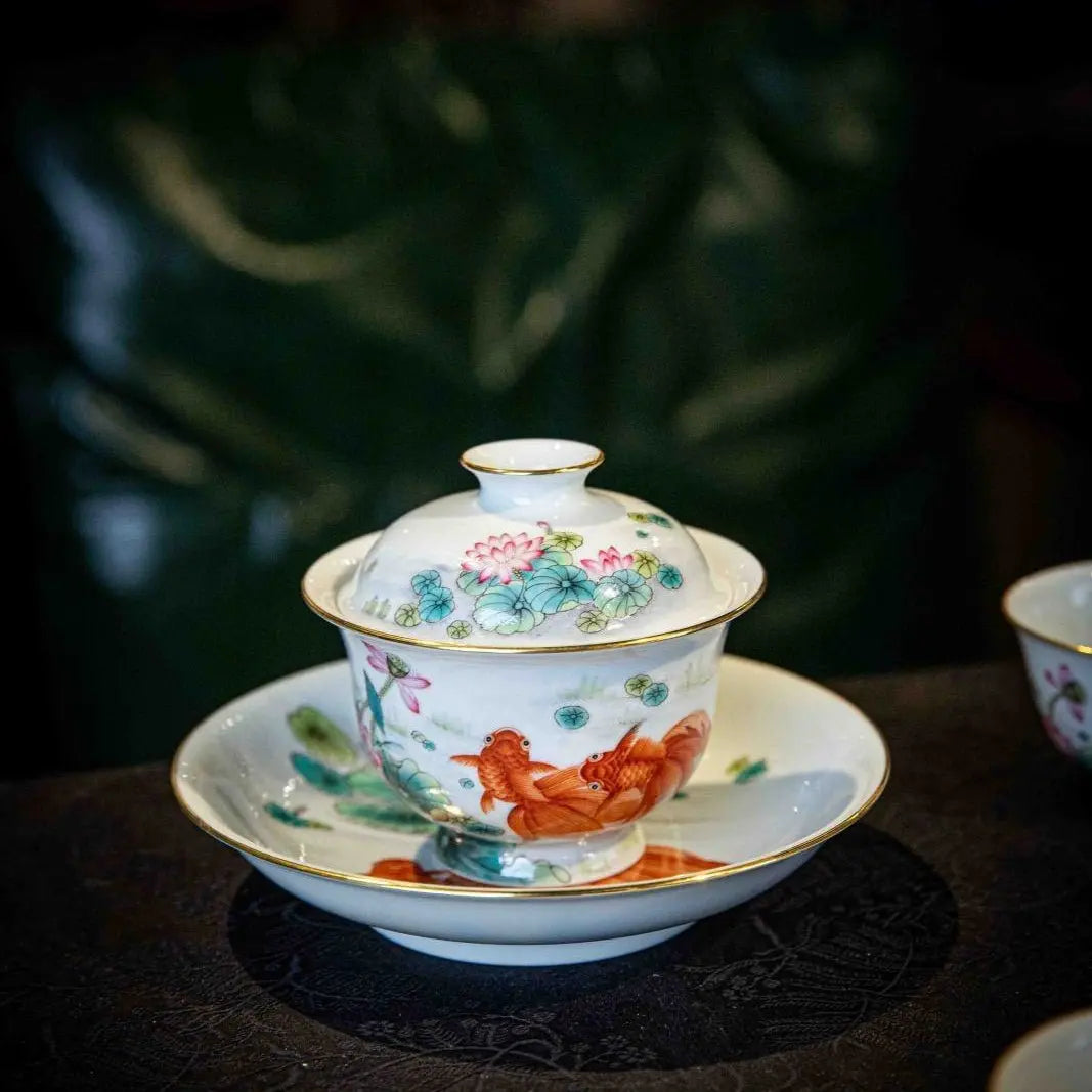 Jin Shang Tian Hua 130cc - Jing De Zhen Porcelain Gaiwan zycschina
