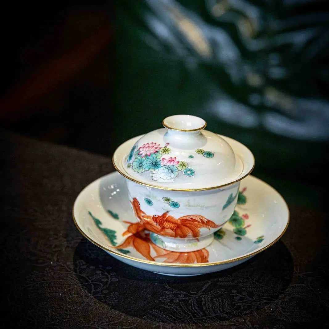 Jin Shang Tian Hua 130cc - Jing De Zhen Porcelain Gaiwan zycschina