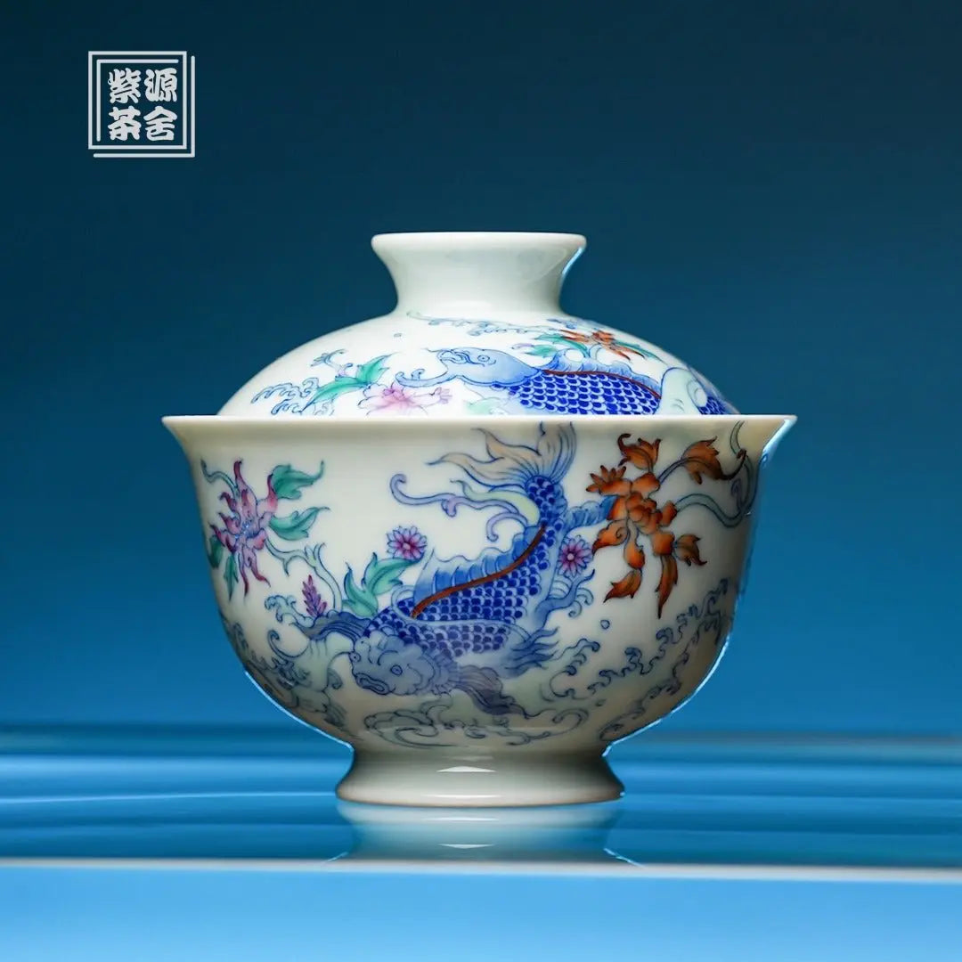 Jin Shang Tian Hua 165cc - Jing De Zhen Porcelain Gaiwan zycschina