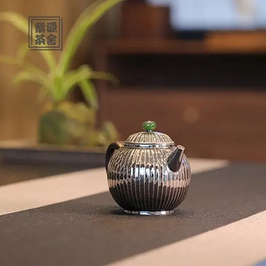 Jin Wen Ju Lun Zhu 200cc - Handmade silver pot zycschina