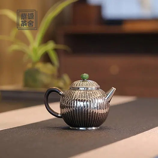Jin Wen Ju Lun Zhu 200cc - Handmade silver pot zycschina