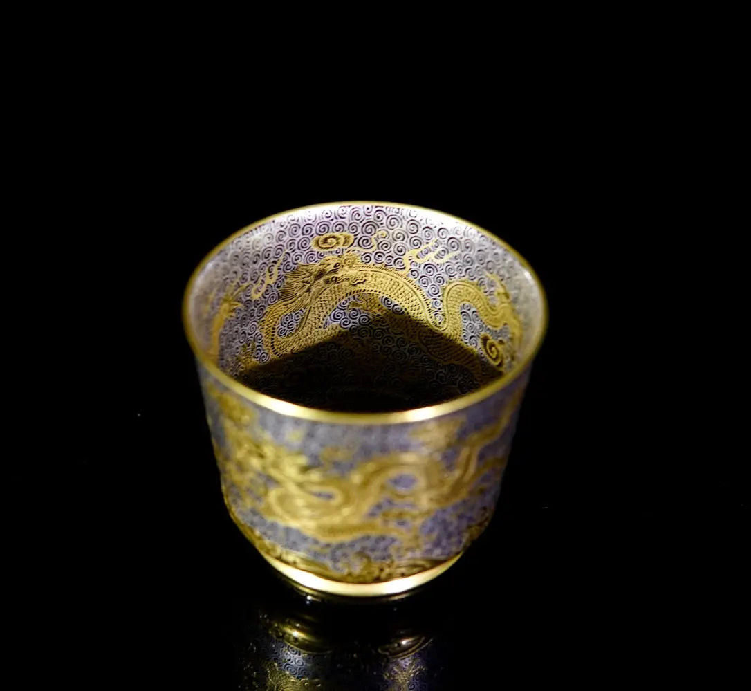 Jin Yin Cuo Hai Shui Wu Long Wen - Jing De Zhen Porcelain Teacup zycschina