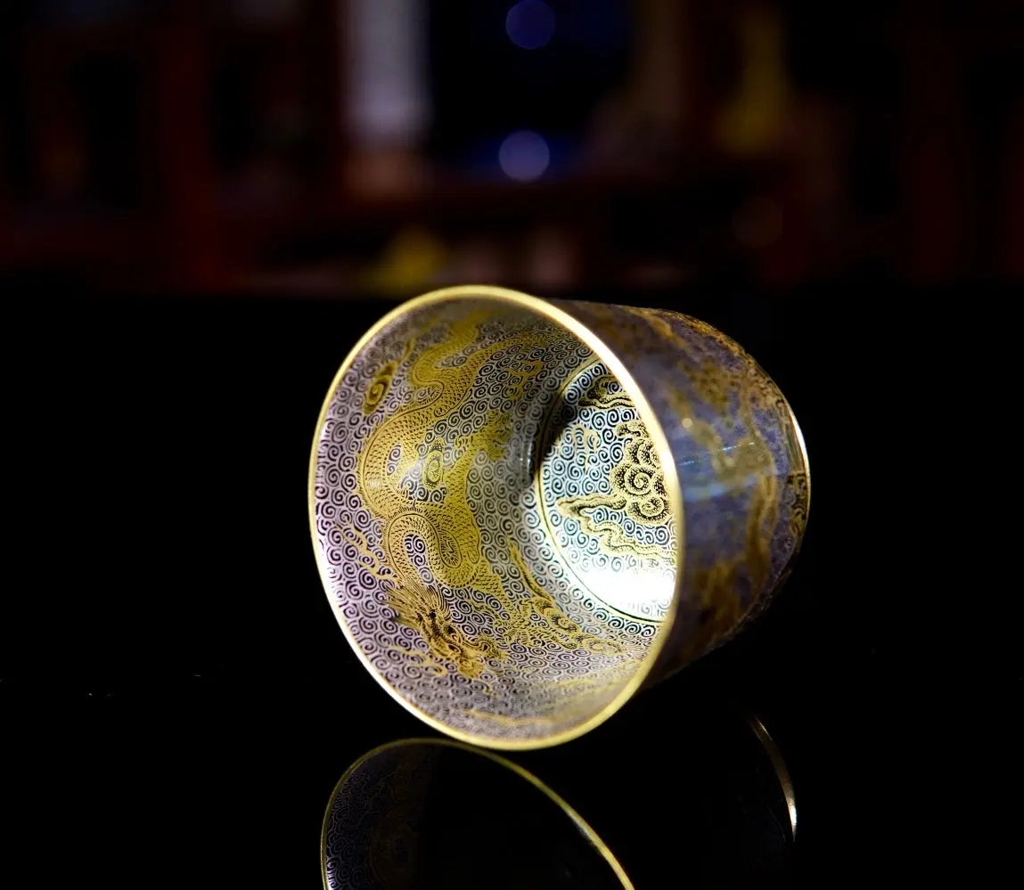 Jin Yin Cuo Hai Shui Wu Long Wen - Jing De Zhen Porcelain Teacup zycschina
