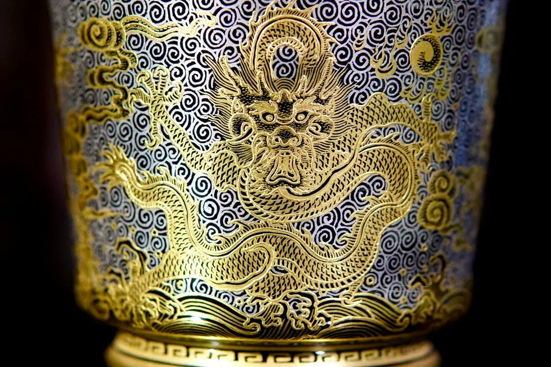 Jin Yin Cuo Hai Shui Wu Long Wen - Jing De Zhen Porcelain Teacup zycschina