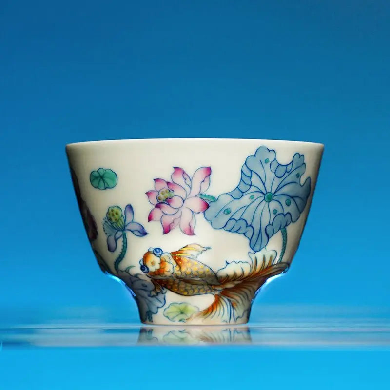 Jin Yu Xi Lian 120cc - Jing De Zhen Porcelain Gaiwan zycschina
