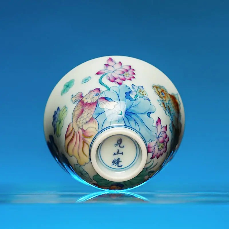 Jin Yu Xi Lian 120cc - Jing De Zhen Porcelain Gaiwan zycschina