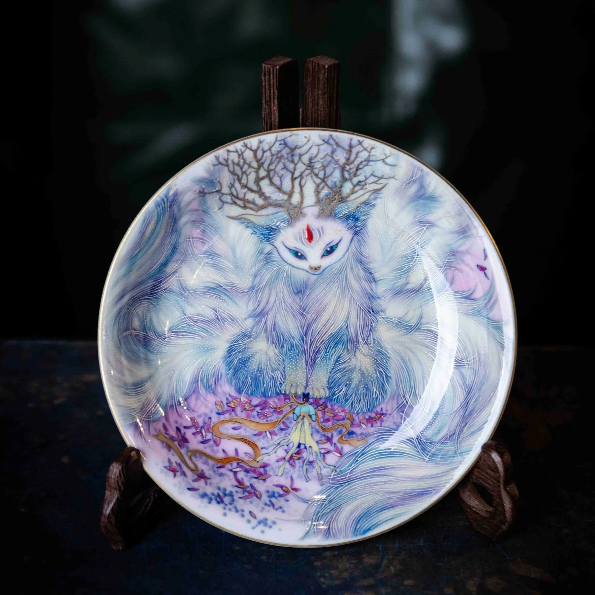Jiu Wei Hu 180cc - Jing De Zhen Porcelain Gaiwan zycschina