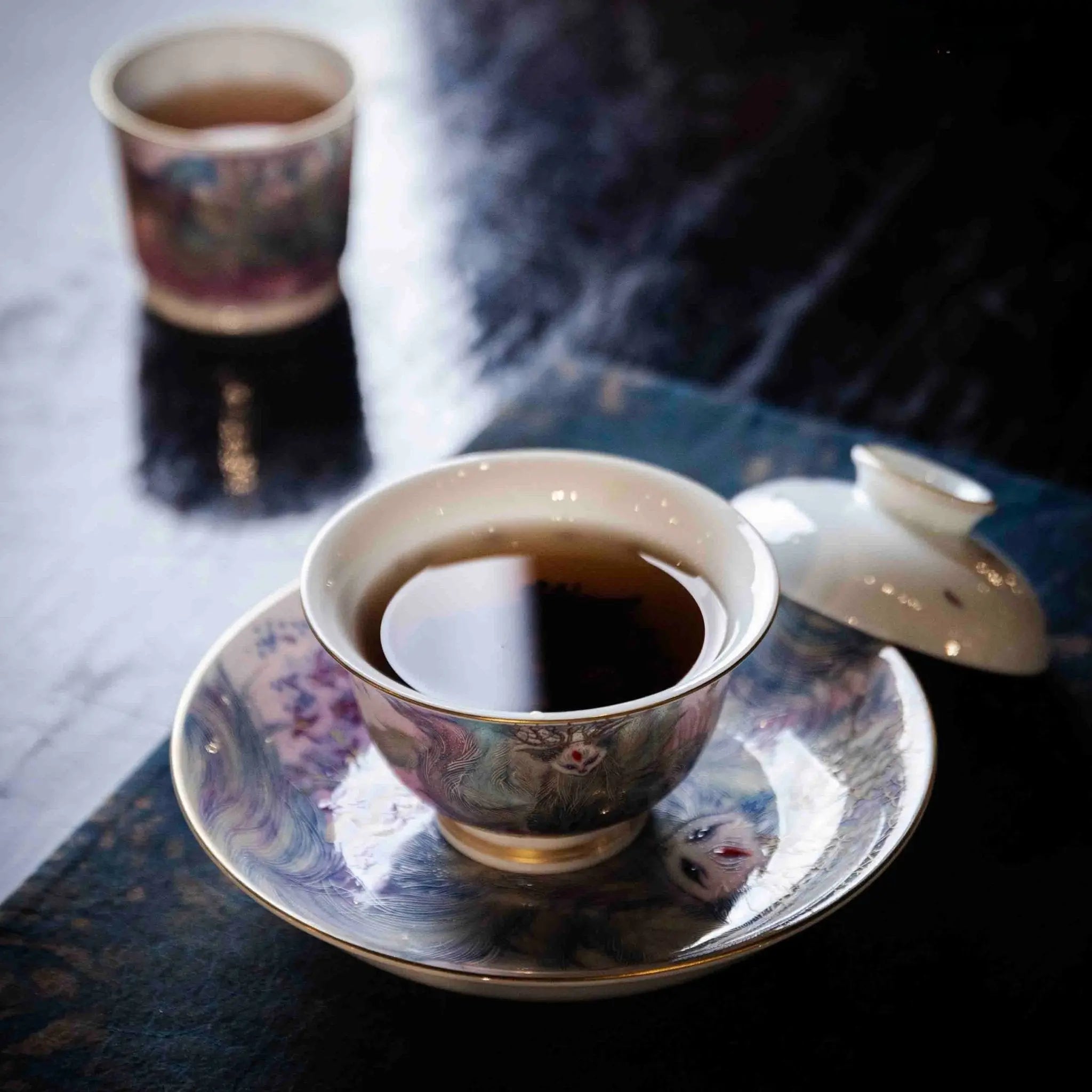 Jiu Wei Hu 180cc - Jing De Zhen Porcelain Gaiwan zycschina