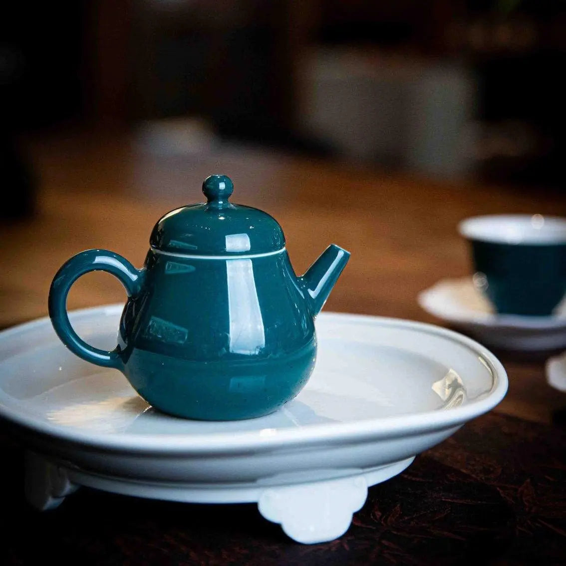 Kong Que Lv 90cc - Jing De Zhen Porcelain Teapot zycschina