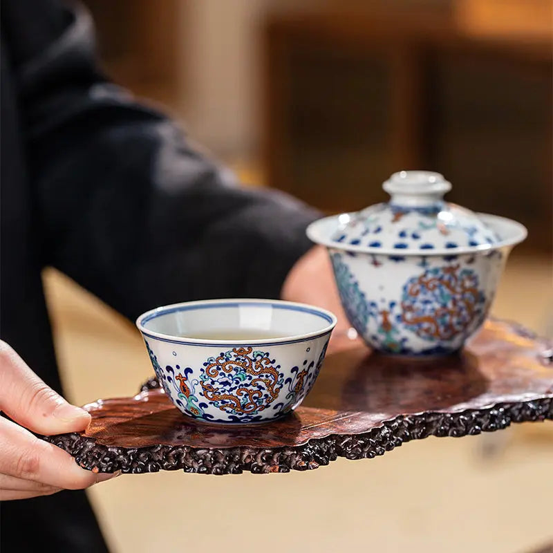 Kui Long Wen - Jing De Zhen Porcelain Teacup zycschina