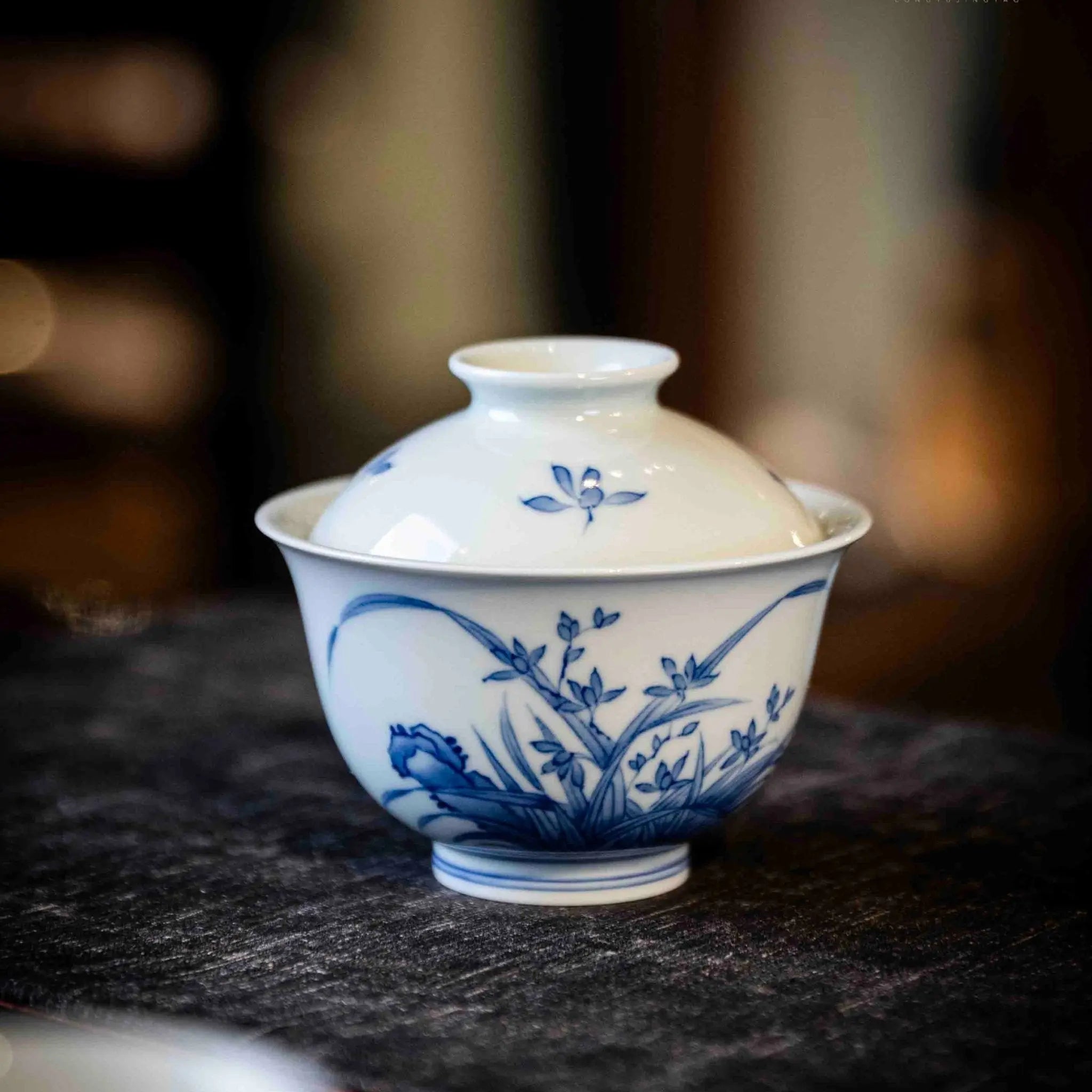 Lan Hua 120cc - Jing De Zhen Porcelain Gaiwan zycschina