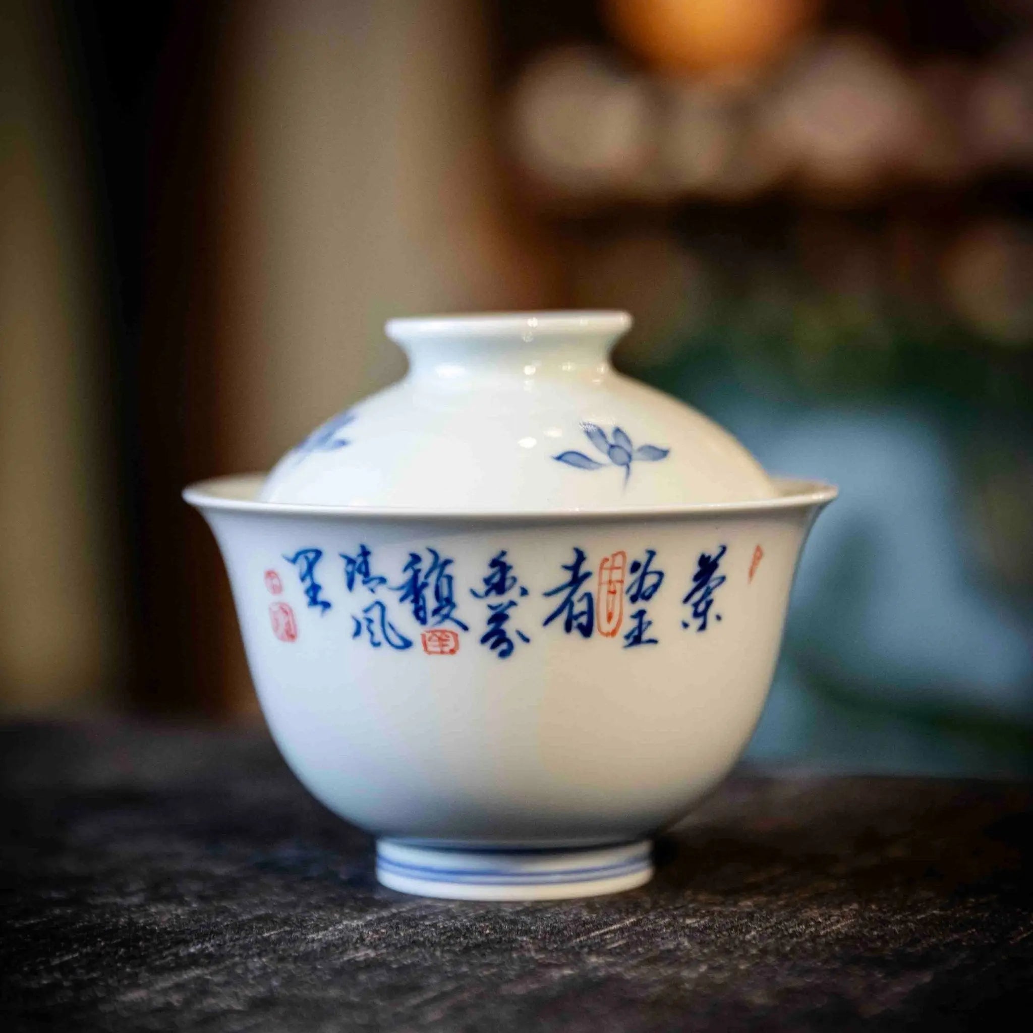 Lan Hua 120cc - Jing De Zhen Porcelain Gaiwan zycschina