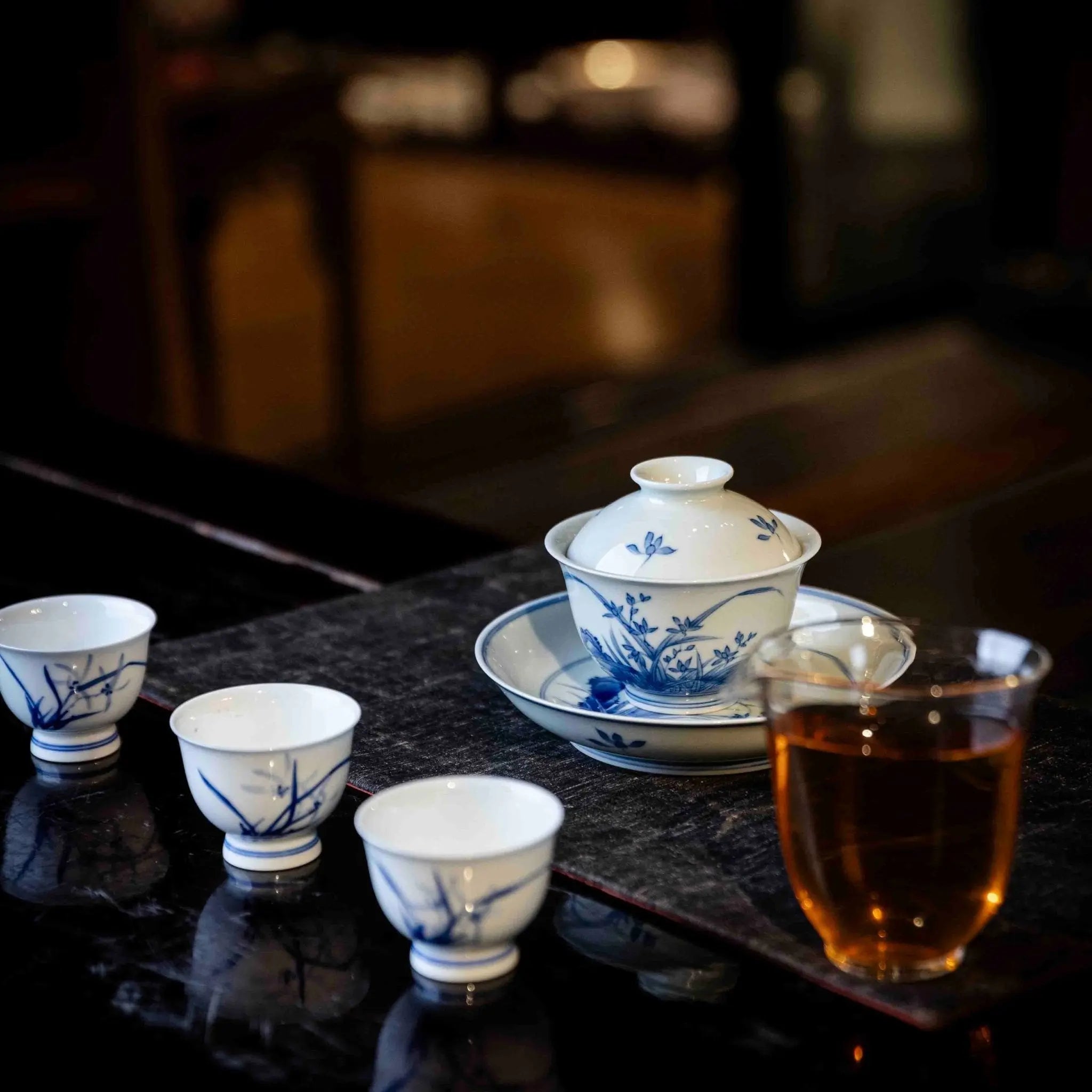 Lan Hua 120cc - Jing De Zhen Porcelain Gaiwan zycschina