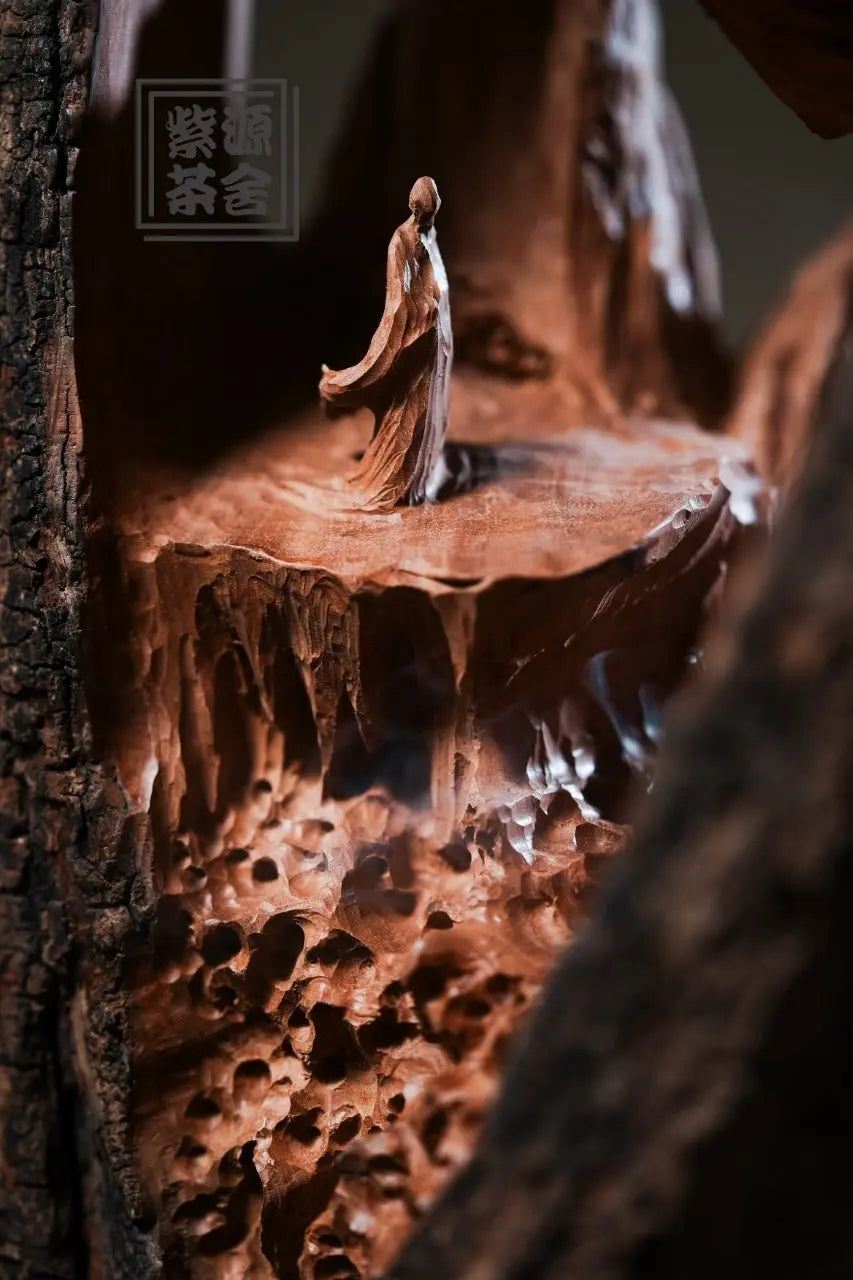 Lao Long Pan Mu - Wood Sculpture zycschina