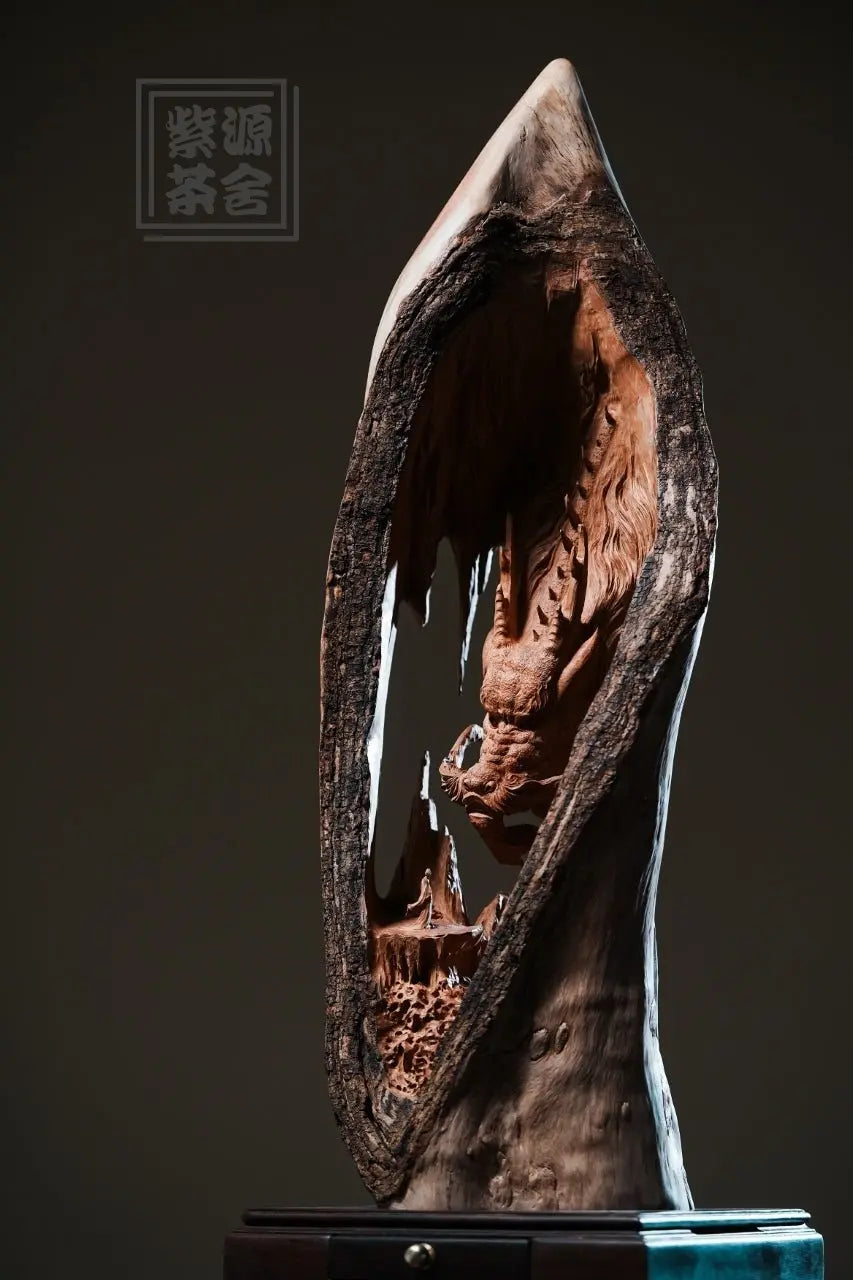 Lao Long Pan Mu - Wood Sculpture zycschina