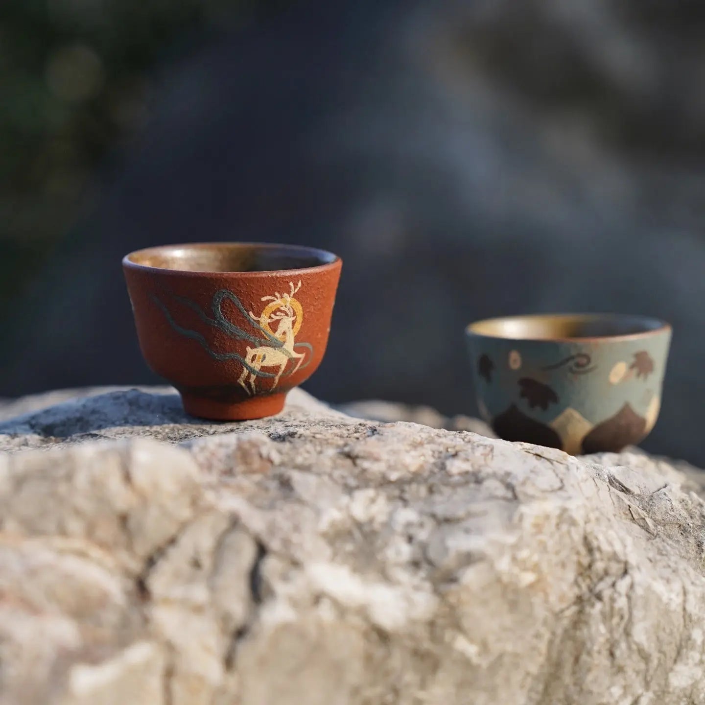 Lian Hua He Jiu Se Lu 80cc - Yixing Handmade Teacup 江苏宜兴